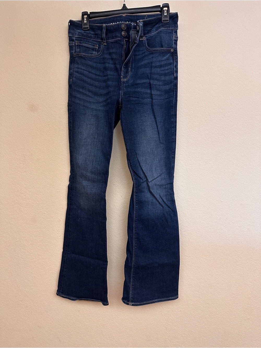 American Eagle High Rise Artist Flare dark wash